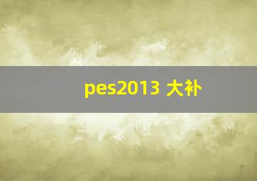 pes2013 大补